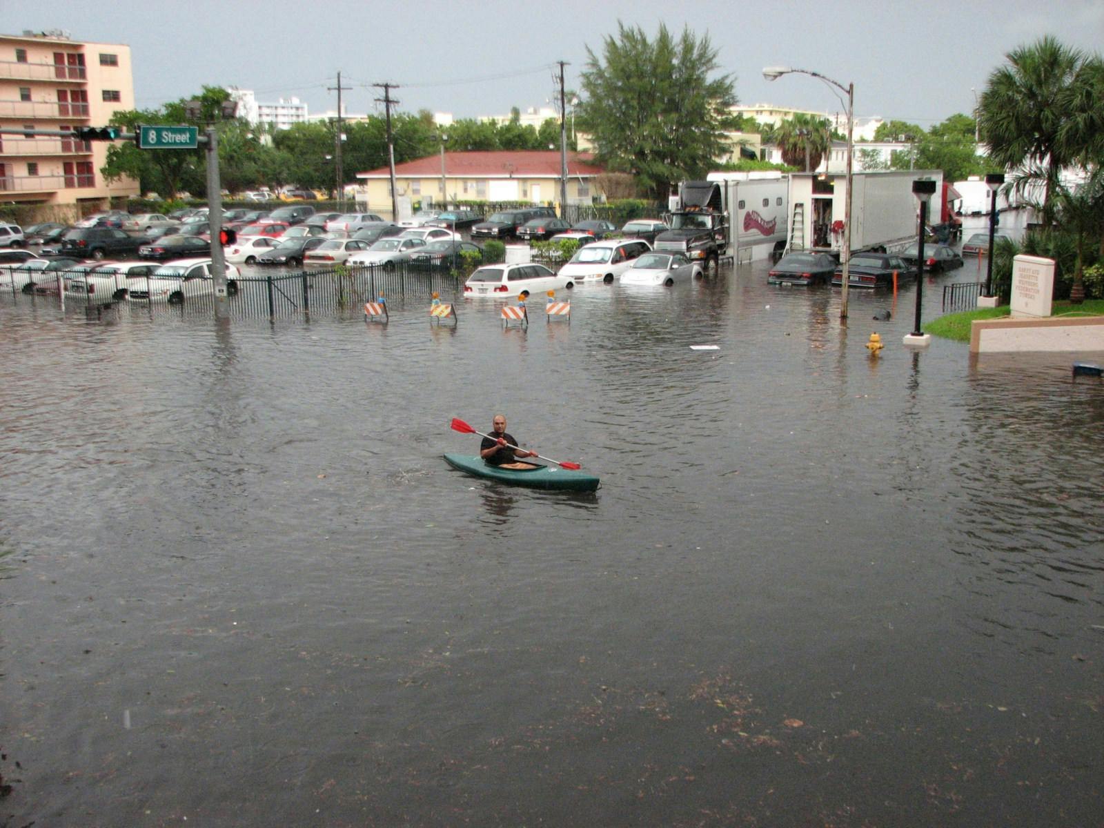 Image of flooding on Miami Beach