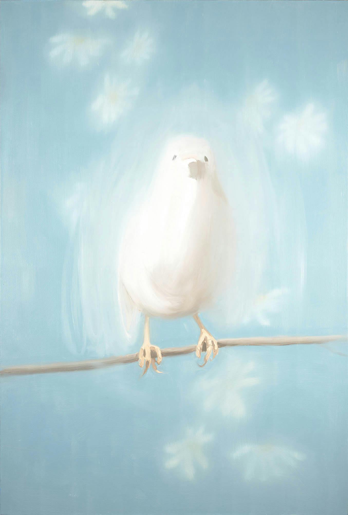 Ann Craven, Bird in White (for Johnny Cash) (White Bird #1), 1998