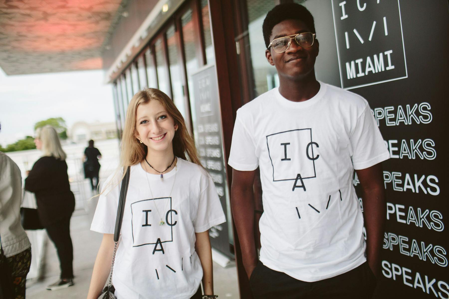 Photo of volunteers at ICA Speaks in the Miami Design District, ICA Miami