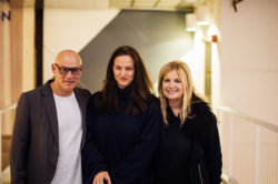 Craig Robins, Dara Friedman and ICA Miami Director Ellen Salpeter at ICA Speaks