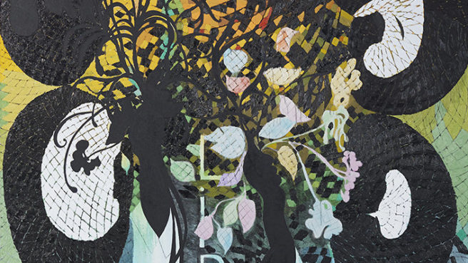 Chris Ofili, Post Black (Love, Life, Liberty), 2015 at ICA Miami